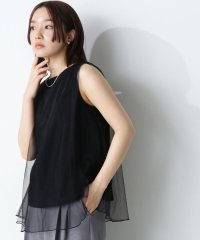 NATURAL BEAUTY BASIC/ノースリーブチュールレイヤードカットソー/506000980