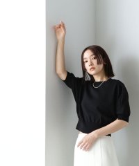 NATURAL BEAUTY BASIC/タックフォルムスリーブニット/506000982