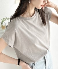 Classical Elf/《Javaジャバコラボ》洗練された大人のこなれ感。ヴィンテージ加工綿100％フレンチスリーブTシャツ/506005374