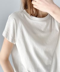 Classical Elf/《Javaジャバコラボ》洗練された大人のこなれ感。ヴィンテージ加工綿100％フレンチスリーブTシャツ/506005374