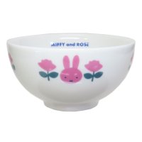 cinemacollection/ミッフィー お茶碗 ライスボウル MIFFY＆ROSE ピンク ディックブルーナ 金正陶器 食器 かわいい 絵本キャラクター グッズ /506006531