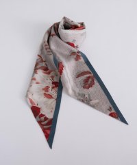 INED/《SUPERIOR CLOSET》Slim Grey Bloom Scarf《Tapis Noir》/506007305