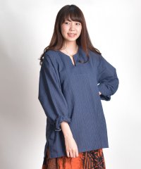 ZIP FIVE/長袖 キーネックTシャツ ロンT エスニックシャツ/506008181