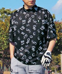 TopIsm/トップイズム TopIsm ゴルフウェア モックネックシャツ メンズ GIORNO SEVEN ジョルノセブン ワイドシルエット ハイネック 半袖 吸湿速乾ドラ/506009010