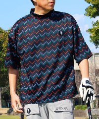 TopIsm/トップイズム TopIsm ゴルフウェア モックネックシャツ メンズ GIORNO SEVEN ジョルノセブン ワイドシルエット ハイネック 半袖 吸湿速乾ドラ/506009010