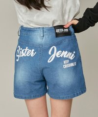 SISTER JENNI/【UVカット】【接触冷感】【ストレッチデニム】【ウエスト調整可能】バックプリントデニムショーパン/506009101