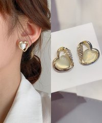 shoppinggo/ピアス ハート 可愛いピアス ハートピアス キラキラ ビジューピアス おしゃれ かわいい きれいめ レディース 人気アクセサリー/506009109