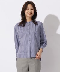 J.PRESS LADIES/【WEB限定カラーあり】ストライプジャカード バンドカラー カットソー/506009348