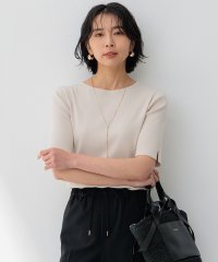 NIJYUSANKU（SMALL SIZE）/【洗える】レーヨンポリエステルストレッチ 5分袖 ニット/506009369