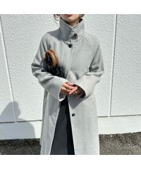JUNOAH/ジュノア JUNOAH スタンドカラーロングコート/506009424