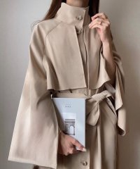 FILLOU/フィルー FILLOU ヨーク付きスタンドカラートレンチコート/506009429