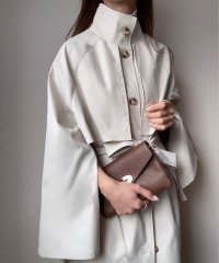 FILLOU/フィルー FILLOU ヨーク付きスタンドカラートレンチコート/506009429