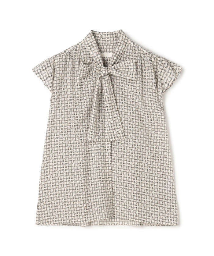 Ballsey BBダイアゴナルプリント ボウタイブラウス 36 M クーポン】【セール 40%OFF】BBダイアゴナルプリント ボウタイ