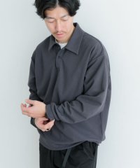 ITEMS URBANRESEARCH/Wフェイスジョーゼット ロングスリーブ ポロ/506009747