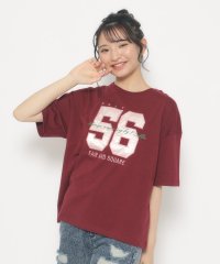 PINK-latte/サテンアップリケアソートTシャツ/506010043