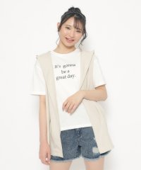 PINK-latte/【2点SET】フードジレ＋インナーTシャツSET/506010045