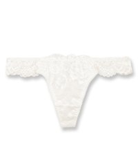 fran de lingerie/響かせたくない時の嬉しい味方シンプルな総レースだから単品使いもOK！ 「クロスレース タンガ」 Tバック タンガ/502699578