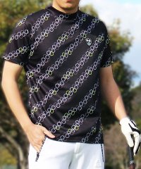 TopIsm/トップイズム TopIsm ゴルフウェア モックネックシャツ メンズ GIORNO SEVEN ジョルノセブン ハイネックTシャツ 半袖 トップス 総柄 ロゴ /504801292
