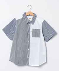 EDWIN/H/S PATTARN SHIRTS  WHT.NVY/505942759