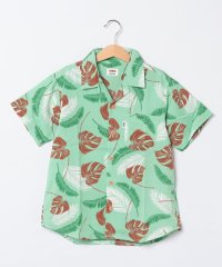 EDWIN/H/S OPEN NECK SHIRTSS.GREEN/505942761