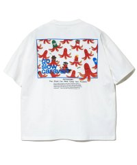 go slow caravan/321913A USA/C スクエアLOGOバックプリントゆったりTEE/506001600