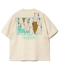 go slow caravan/321913A USA/C スクエアLOGOバックプリントゆったりTEE/506001600