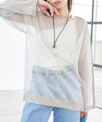 VIS/ショルダーラインツヤシアーニットプルオーバー/506010076