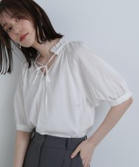 N Natural Beauty Basic/前後2Ｗayフリルネック半袖ブラウス/506013366