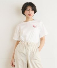 INED/《INED CLARO》ハート刺繍Tシャツ/506013408