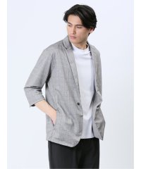 TAKA-Q/タカキュー TAKA－Q 吸水速乾 グレンチェック 1ボタン7分袖ジャケット メンズ セットアップ ジャケット ビジネス カジュアル アウター ライトアウター /506013436