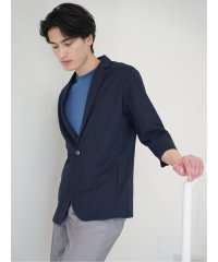 TAKA-Q/タカキュー TAKA－Q 吸水速乾 グレンチェック 1ボタン7分袖ジャケット メンズ セットアップ ジャケット ビジネス カジュアル アウター ライトアウター /506013436