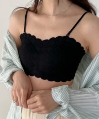 Lace Ladies/レースレディース Lace Ladies カップ付き 2WAY フラワー レース スカラップ チューブトップ/506013706
