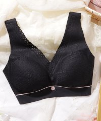 Lace Ladies/レースレディース Lace Ladies Vネック カットレース 配色 ノンワイヤー ブラ/506013715