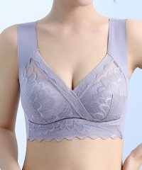 Lace Ladies/花柄 レース U字 バック ノンワイヤー ブラ/506013722