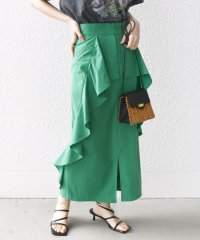 SHIPS WOMEN/【WEB限定】〈手洗い可能〉ドライ ストレッチ ワッシャー 3WAY フリル スカート/506013844
