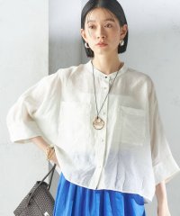 SHIPS WOMEN/〈手洗い可能〉シルク混 シアー 羽織 シャツ/506014235
