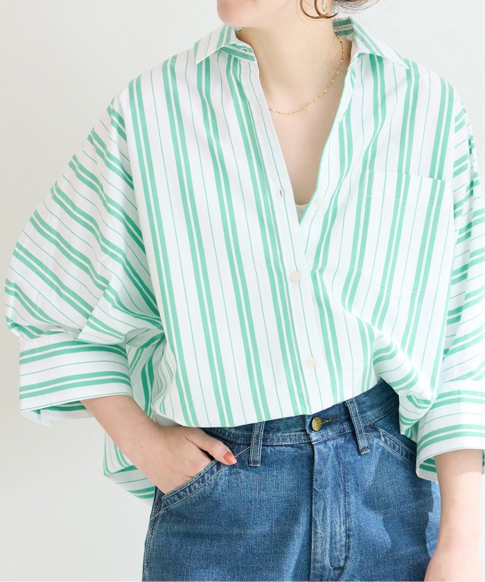 upper hights♥デニムシャツ♥ビッグシャツ　カーリー　ドルマンスリーブ upper hights♥デニムシャツ♥ビッグシャツ カーリー ドルマン