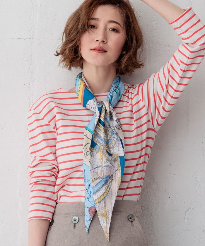 セール 30%OFF】【manipuri/マニプリ】シルクプリントスカーフ65