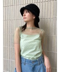 SNIDEL/シアーカットチュールトップス/506014730