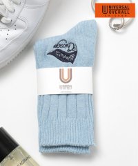 UNIVERSAL OVERALL/ユニバーサルオーバーオール UNIVERSAL OVERALL 靴下 ソックス 刺繍 クルーソックス ロゴ ワイドリブ ワンポイント LUー408/505995118