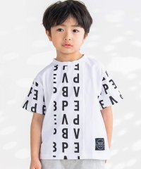 BeBe Petits Pois Vert/【お揃い】PPVロゴプリント切り替え半袖Tシャツ(95~150cm)/506015103