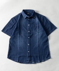 Nylaus/レギュラーフィット 6.5oz ユーズドライク ショートスリーブ デニムシャツ/506015400