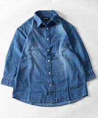 Nylaus select/シャツ デニム 7分袖 ウォッシュ加工 6.5オンス 7分袖シャツ デニムシャツ カジュアルシャツ トップス メンズ カジュアル 春 夏 服 お洒落/506015482