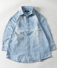 Nylaus select/シャツ デニム 7分袖 ウォッシュ加工 6.5オンス 7分袖シャツ デニムシャツ カジュアルシャツ トップス メンズ カジュアル 春 夏 服 お洒落/506015482