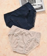 CINEMA CLUB/ハニーズ Honeys スタンダードショーツ無地（2枚組） ショーツ レディース パンツ まとめ レース 下着セット 綿 黒 防臭 無地 シンプル 【返品不可商/505813767