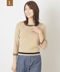 TO BE CHIC(L SIZE)/【L】レーヨンナイロンスクエアネック ニットプルオーバー/506004274