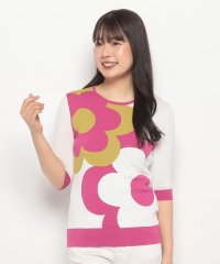 MISS J/ミス ジェイ MISS J フラワーインターシャニットプルオーバー/506006290