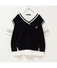 MAC HOUSE(kid's)/KANGOL カンゴール ポンチ素材 ベストフェイクレイヤードTシャツ 887645/506014305