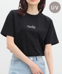 Honeys/ロゴ刺繍Ｔシャツ トップス Tシャツ 半袖 綿 コットン UVカット 大人カジュアル /506014410