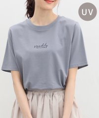 Honeys/ロゴ刺繍Ｔシャツ トップス Tシャツ 半袖 綿 コットン UVカット 大人カジュアル /506014410